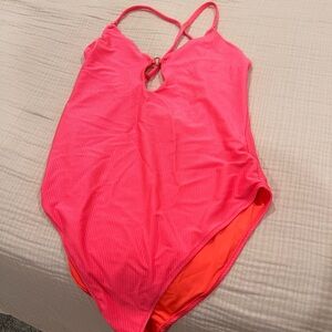 Aerie Coral One-Piece Swimsuit